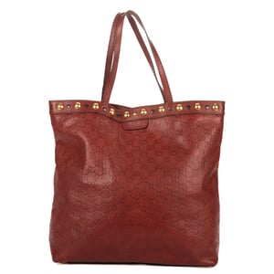Gucci Babouska Tote  en  Borgoña Cuero de becerro