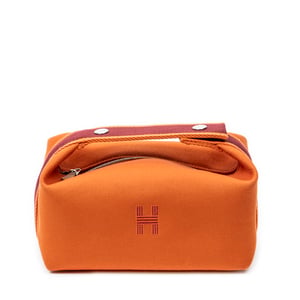 Hermès Bride-A-Brac Case PM en  naranja Lienzo