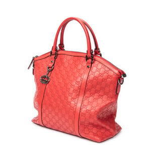 Gucci Medium Dome Top Handle  en  Red Cuero de ternero