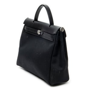 Hermès Herbag 2 in 1 PM en  negro Lienzo