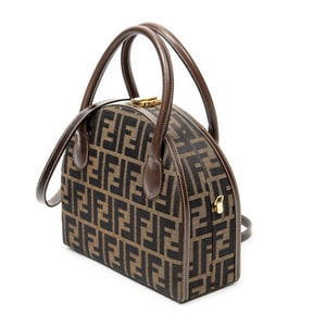 Fendi Vintage Half Moon Vanity Bag  en  marrón Lienzo