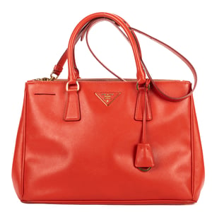 Prada Medium Galleria Tote Medium en  naranja Cuero de ternero