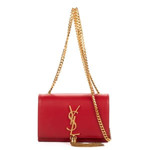 Yves Saint Laurent Mini Kate Tassel  en  rojo Cuero de ternero