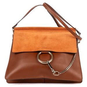 Chloé Medium Faye Bag Medium en  Brown Cuero de ternera