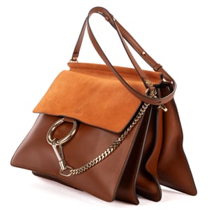 Chloé Medium Faye Bag Medium en  Brown Cuero de ternera