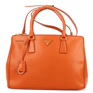 Prada Medium Galleria Tote Medium en  naranja Cuero de ternero