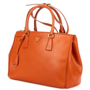 Prada Medium Galleria Tote Medium en  naranja Cuero de ternero