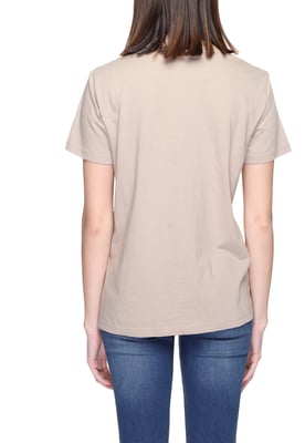 Camiseta de cuello redondo con detalles de lentejuelas