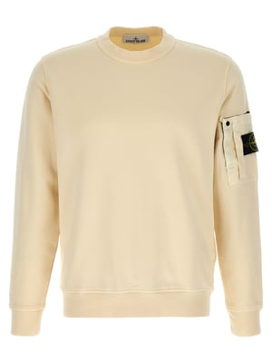 Sudadera de algodón beige de Stone Island