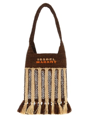 Bolso de Hombro de Rafias Marrón Isabel Marant
