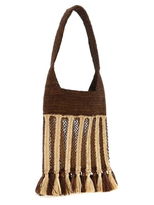 Bolso de Hombro de Rafias Marrón Isabel Marant