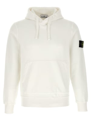 Sudadera de algodón blanca de Stone Island