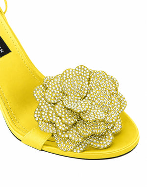 Sandalias De Tacón Alto Flower