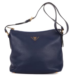 Prada Foldover Crossbody  en  Marina Cuero de ternero