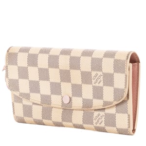 Louis Vuitton Emilie  en  marfil Lienzo recubierto