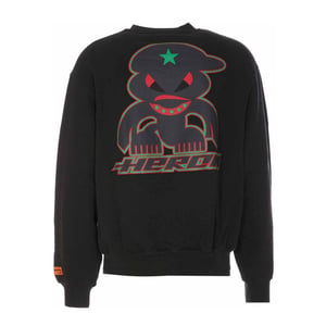 Sudadera Negra Con Cuello Redondo Monster De Heron Preston