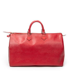 Louis Vuitton Speedy Black Stitching 40 en  Red Cuero de ternero