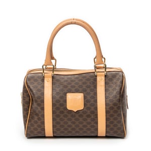 Celine Mini Boston  en  beige Lienzo recubierto