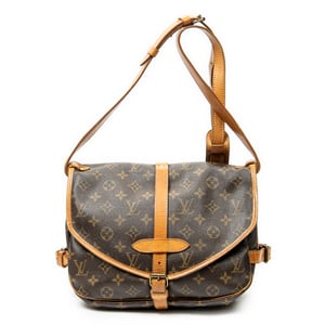 Louis Vuitton Saumur MM en  marrón Lienzo recubierto