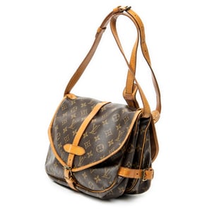 Louis Vuitton Saumur MM en  marrón Lienzo recubierto