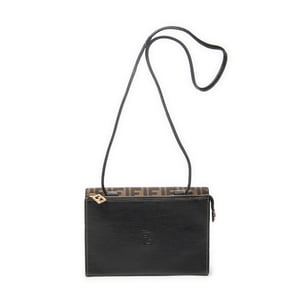 Fendi Flap Shoulder Bag  en  marrón Lienzo
