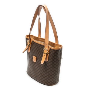 Celine Vintage Bucket Tote  en  marrón Lienzo recubierto