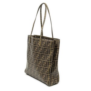 Fendi Vertical Open Tote  en  Brown Lienzo recubierto
