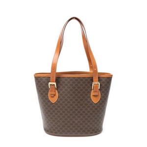 Celine Vintage Bucket Tote  en  marrón Lienzo recubierto