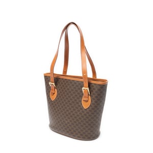 Celine Vintage Bucket Tote  en  marrón Lienzo recubierto