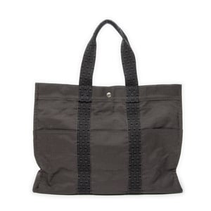 Hermès Herline Tote GM en  gris Lienzo