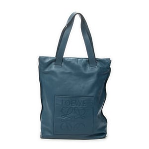 Loewe Anagram Shopper Tote  en  Teal Cuero de ternero