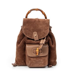Gucci Mini Bamboo Backpack  en  marrón Cuero de ternero