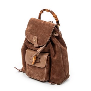 Gucci Mini Bamboo Backpack  en  marrón Cuero de ternero