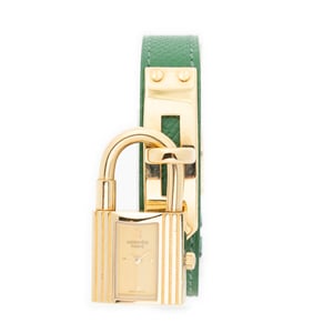 Hermès Kelly Watch  en  verde Cuero de ternero