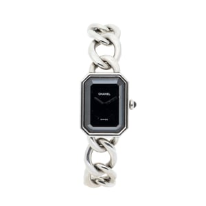 Chanel Première Gourmette Chain Watch L en  negro Acero inoxidable sin níquel