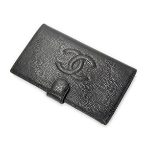 Chanel Timeless French Purse Wallet  en  negro Cuero de ternero
