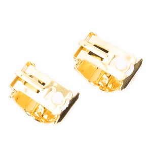 Hermès Enamel Clip On Earrings  en  amarillo Acero inoxidable sin níquel