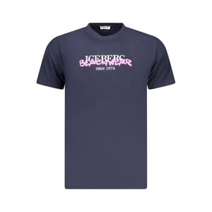 Camiseta Azul Marino Con El Logo De Iceberg Beachwear