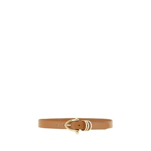 Cinturón Regular Bos Taurus de Cuero de Ternera Beige Chloé