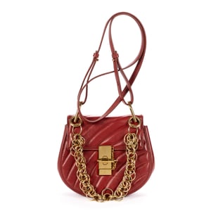 Chloé Mini Drew Bijou Mini en  Borgoña Cuero de ternero