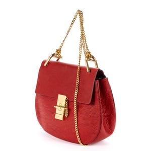 Chloé Small Drew Small en  Red Cuero de ternero