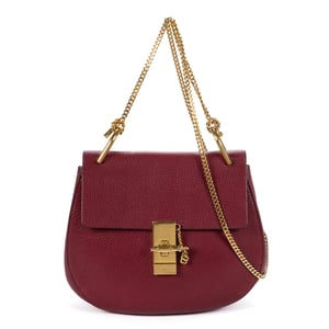 Chloé Small Drew Small en  Borgoña Cuero de ternero