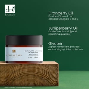 Dr. Botanicals Crema de noche antiedad con aceite de arándano rojo y aceite de enebro 50 ml