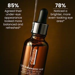 skinChemists Sérum contorno de ojos antiedad equilibrante con ácido tranexámico al 1,5%, 15 ml.
