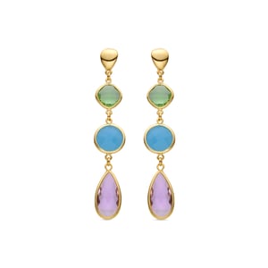 Pendientes Luxenter Donnty acabados en oro amarillo 18k