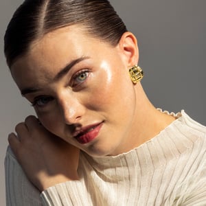Pendientes Luxenter Abalt acabados en oro amarillo 18k