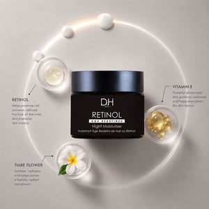 Dr H Crema hidratante de noche antiedad con retinol 60 ml