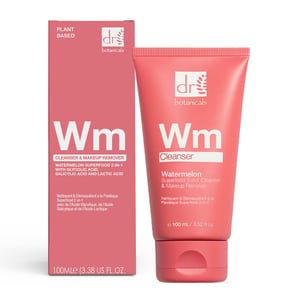 Dr. Botanicals Limpiador facial 2 en 1 de sandía con ácido glicólico y ácido salicílico, 100 ml.