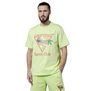Casablanca Afro Cubism Tennis Club T-shirt Verde Pálido