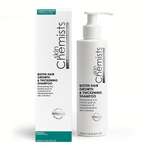 skinChemists Champú con biotina para el crecimiento y engrosamiento del cabello 250 ml